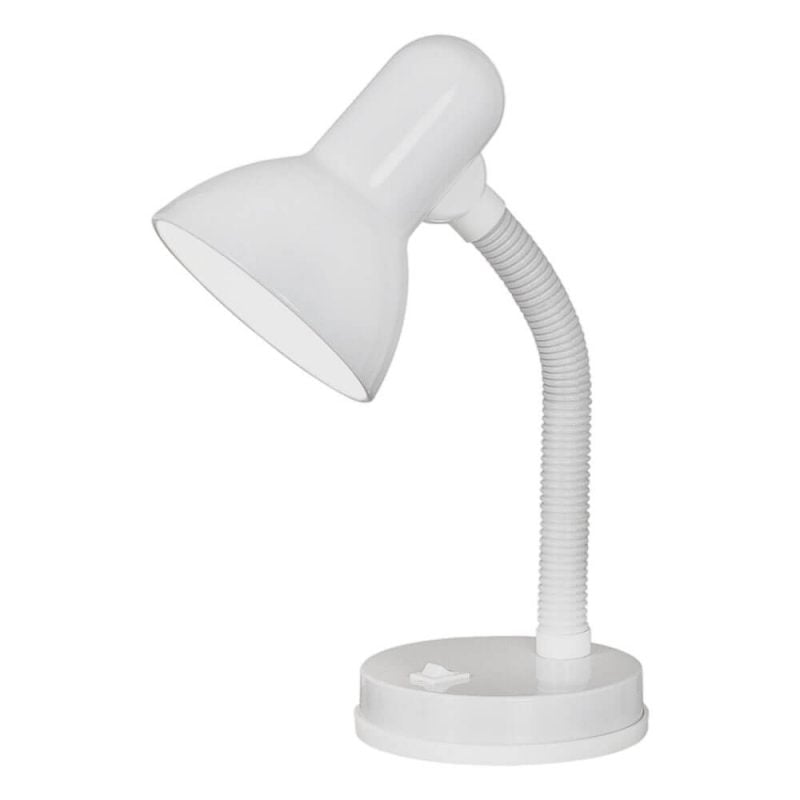 Lampe de bureau basic blanc 1X60W E27 – Image 1