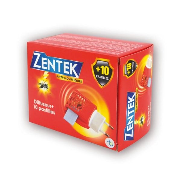 Diffuseur anti-moustique avec 10 pastilles de recharge zentek
