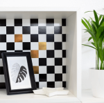 Adhesif damier noir blanc au metre lineaire / largeur 45cm – Image 3