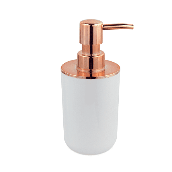 Distributeur savon ht blanc cuivre pp