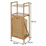 Étagère salle de bain avec panier à linge