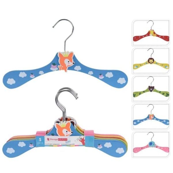 Set De 5 Cintres Pour Enfants En Bois
