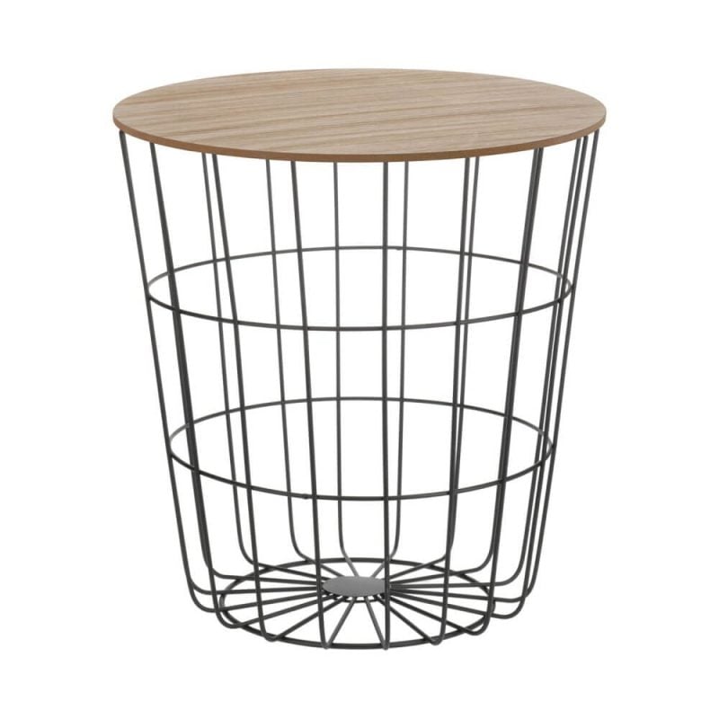 949936.jpg Table D'Appoint Basse Et Panier De Rangement – Image 1