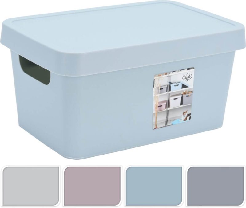 949968.jpg Boîte de rangement à couvercle de couleur pastel – Image 1