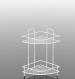 Etagere Sdb Angle/Crochet 2 Niveaux 20X20X36Cm Blc