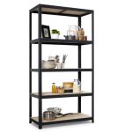 Étagère De Rangement Acier Galvanisé 5 Niveaux Mdf 175 Kg Par Tablette 176X90X45Cm – Image 2