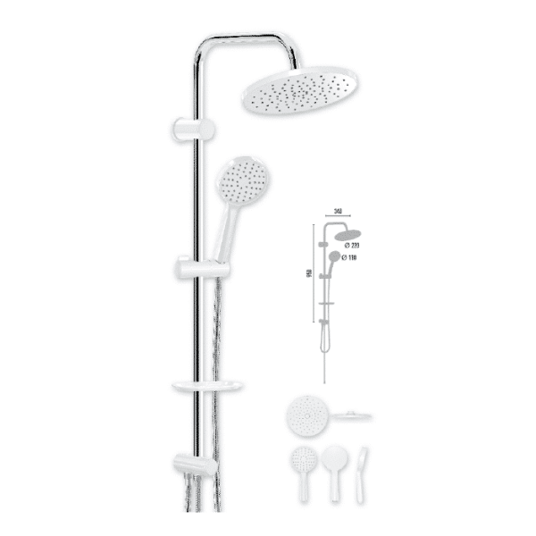 Set Dch Duschal Jojo White Ds-1400