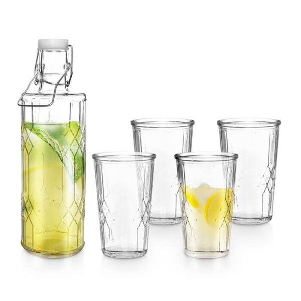 Carafe ensemble de verres à boire - set de 5 pièces