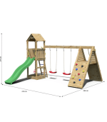 Aire de jeux en bois massif traité fleppi – Image 2