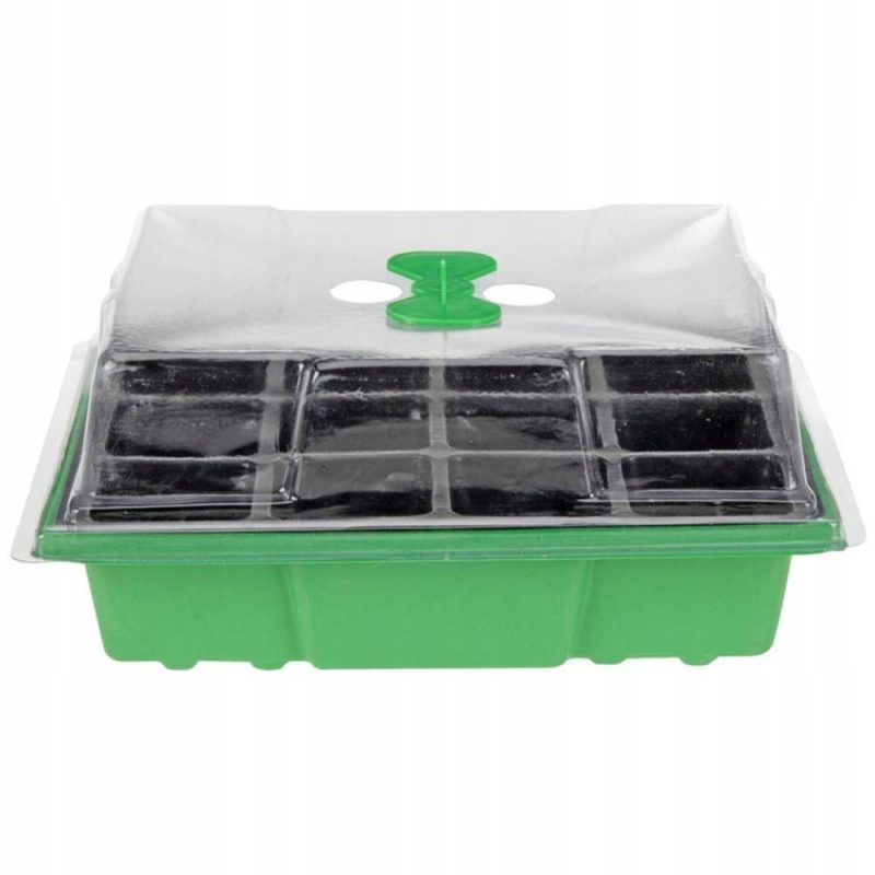 921800 Plateau De Germination Avec Couvercle 12 Cellules – Image 1