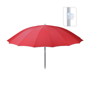 Parasol Shanghai 16 Ribs En Fibre De Verre Rouge