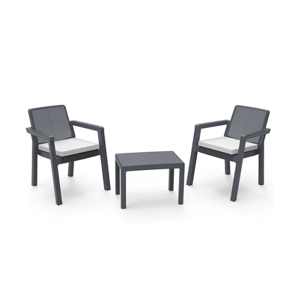 Set Meuble Jardin Prestij 2Places/Table Anthracite