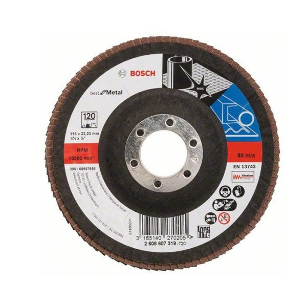 Plateau a lamelle 115mm g120 inox BOSCH acc