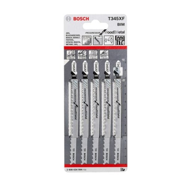 Jeu 5 lames scie sauteus t345xf