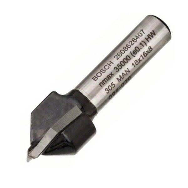 Fraise rainur 8mm 16mm l16mm g45mm 90° BOSCH acc