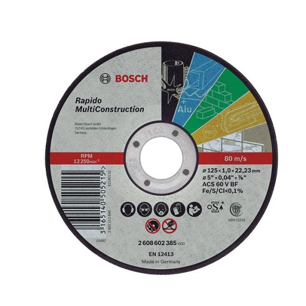 Disque tronconner mult 125x22.23x 1mm BOSCH acc