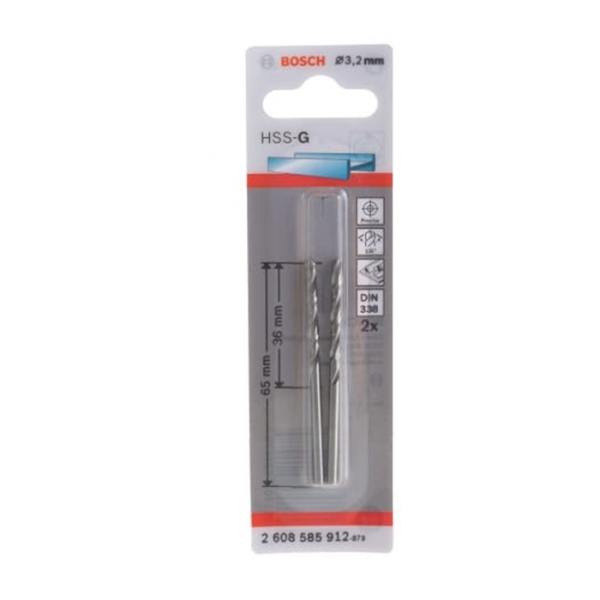 2 foret hss-g 3.2x36x65mm BOSCH acc