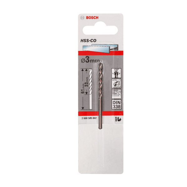 Foret hss-co 3.0x33x61mm BOSCH acc