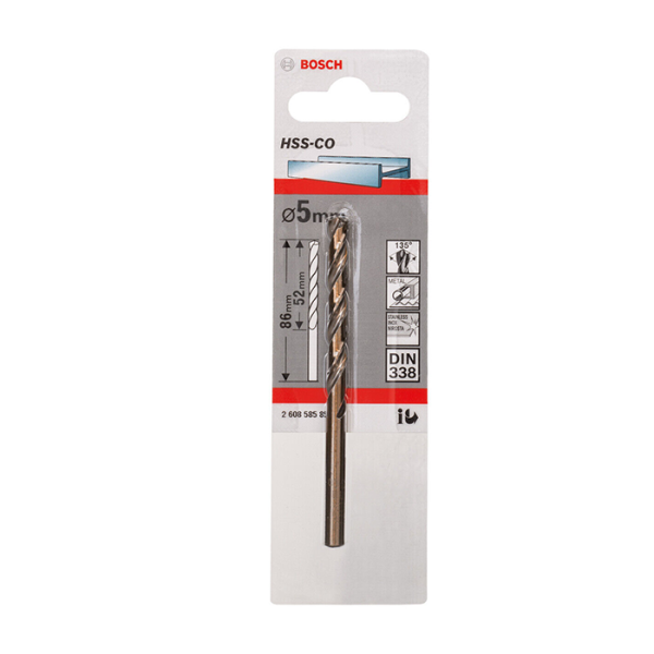 Foret hss-co 5-0x52x86mm BOSCH