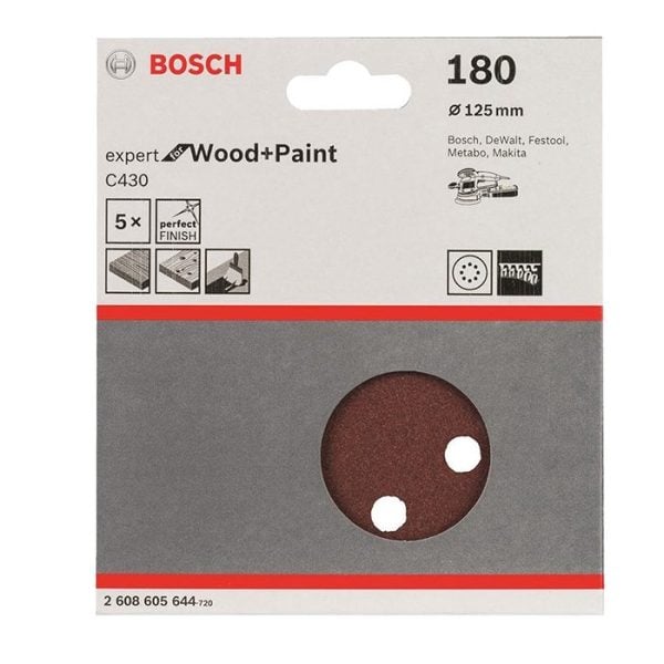 Jeu 5 feuilles abr125mm g180 BOSCH acc