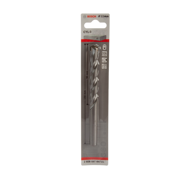 Foret a beton cyl-3 12x90x150mm 0mm BOSCH acc