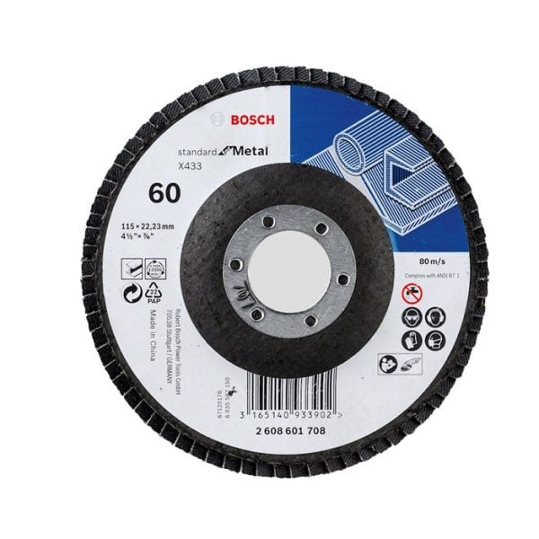 Plateau a lamelle 115mm g60 std metal BOSCH acc