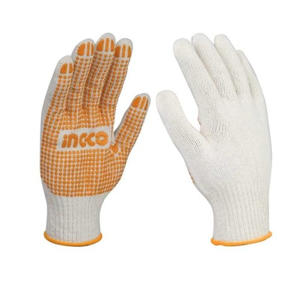 Gants tricotés et à pois en pvc xl - ingco