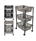 Chariot avec 3 paniers 40x30x60cm 2ass – Image 3
