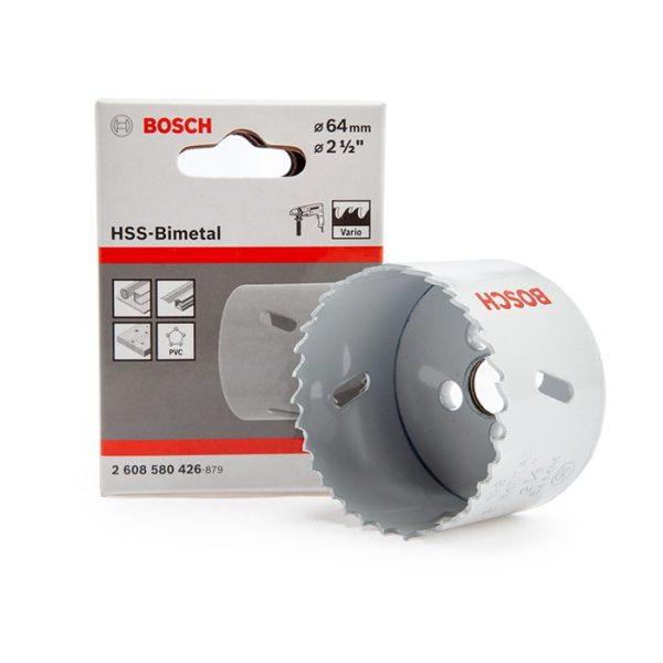 Scie-trepan hss bimetal 64 mm 2 1/2 BOSCH acc