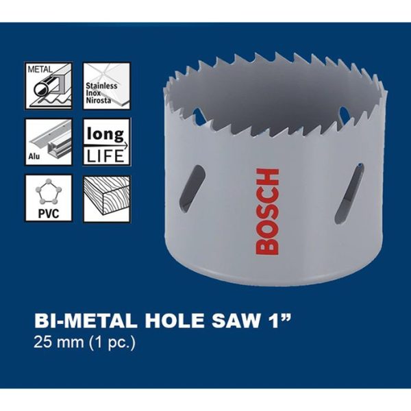 Scie-trepan hss bimetal 25 mm 1" BOSCH acc