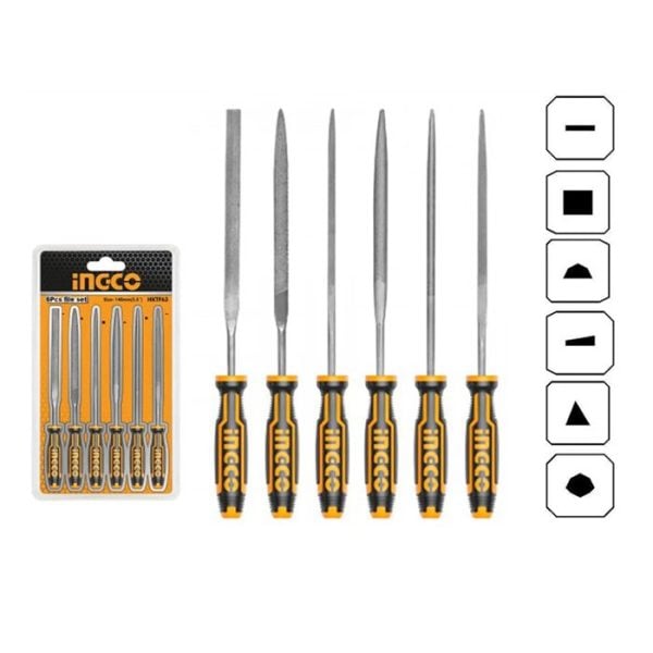 Set De 6 Limes Acier 140Mm