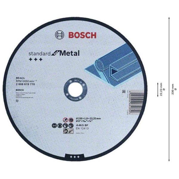 Disque abra troncon std metal 230x1.9mm BOSCH acc