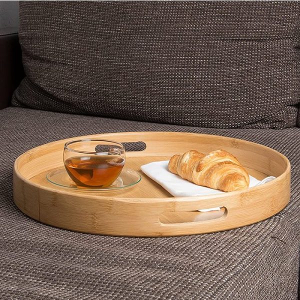 Plateau en bambou rond 40cm