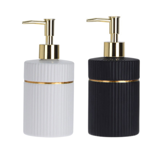 Distributeur De Savon Blanc/Noir/Doré