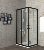 Cabine De Douche Carré 5Mm 80 X 80 X 190 Cm Noir – Image 2