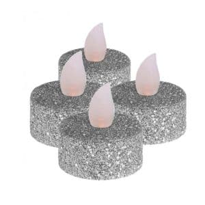 Tealight Led 4Pcs Silver