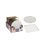 Plateau Miroir 15Cm Dore 2Ass – Image 3