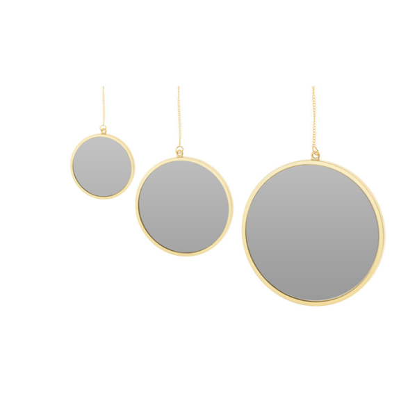 Miroir Avec Chaîne En Métal Lot De 3