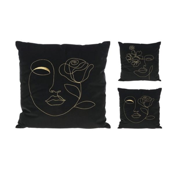 Coussin décoratif imprimé en velour