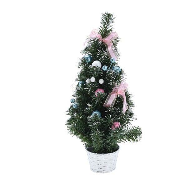 Sapin De Noël Artificiel Avec Neige Et Décorations 50 Cm