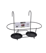 Support Mural En Metal Noir Pour 2 Pots De Fleurs – Image 2