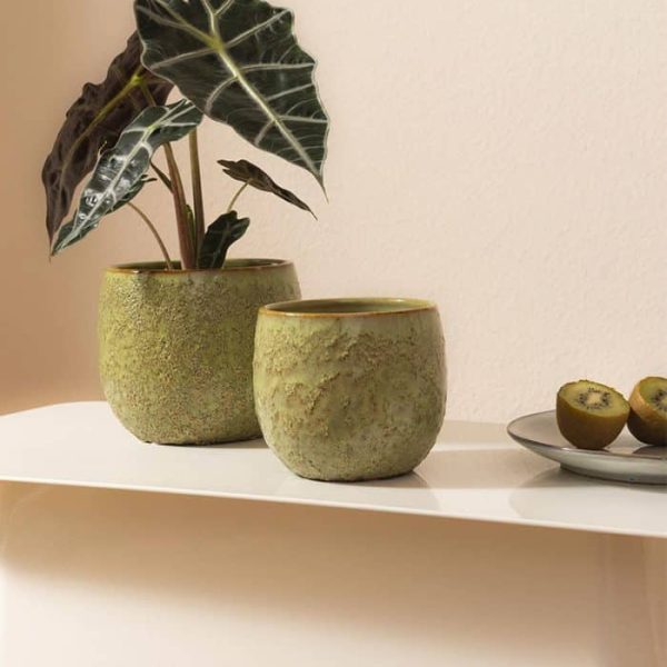 Pot A Fleurs 16X13Cm Vert