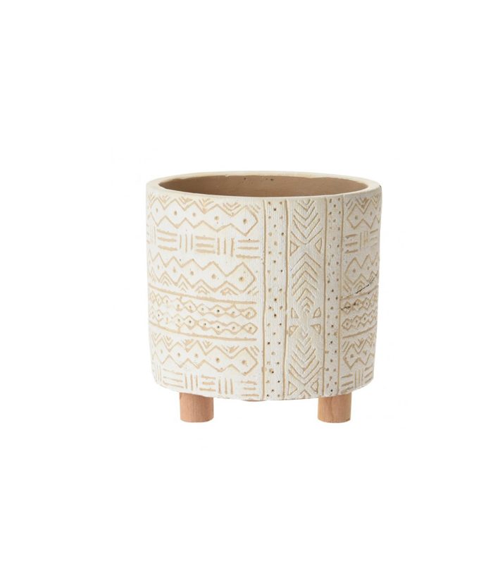 Pot À Fleur Aztèque 14X14Cm – Image 2