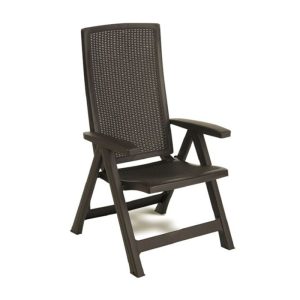 Chaise de jardin montreal 67x63x111cm pp marron