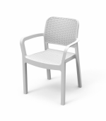 Chaise de jardin bella 58x53x83cm blanc – Image 2