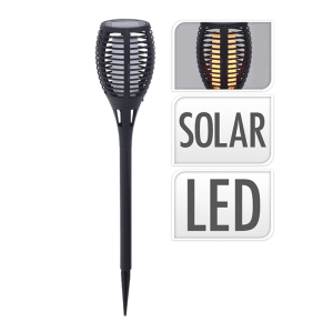 Lampe De Jardin Solaire Flamme H78 Cm Led