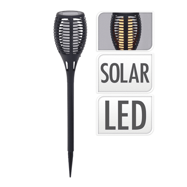 Lampe De Jardin Solaire Flamme H78 Cm Led