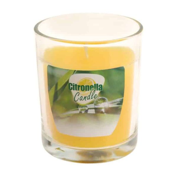 Bougie à la citronnelle dans un bocal en verre 7x8cm
