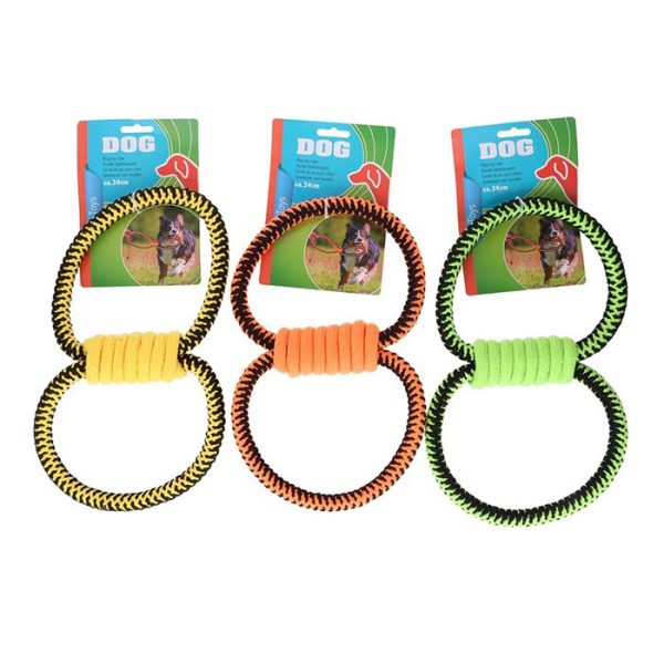 Corde jeu pour chien 34cm 3ass