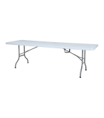 Table Pliante Rectangulaire 244X76X74 Cm Blanc Cassé